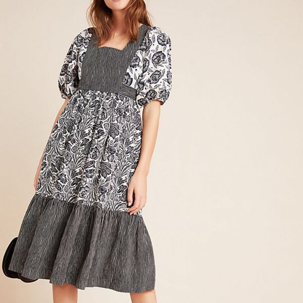Adrienne Flounced Midi Dress